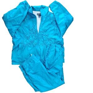 Vintage Sports Accent womans nylon jogging suit size large tracksuit
